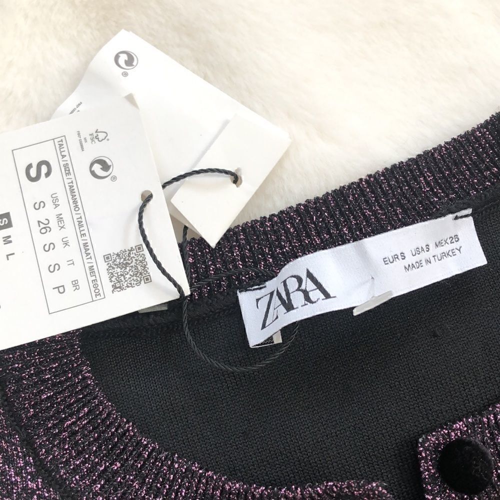 Zara Metallic Shimmer Cardigan Set - Picture 8 of 16